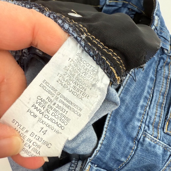 Democracy Jeans Women 14 Blue Skinny Stretch Denim Ab Technology Mid Rise - Picture 9 of 15